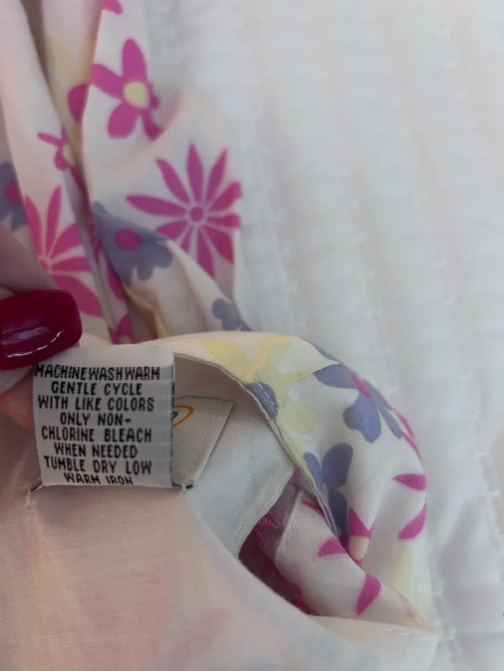 greendog White Floral Sundress with Pink and Purple Flowers. Cotton Size 3T